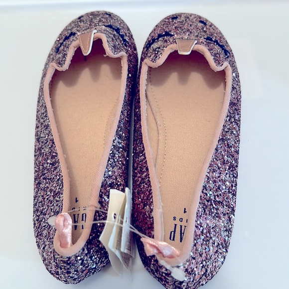 Gap Kids Girls glitter flats size1 - Picture 2 of 4